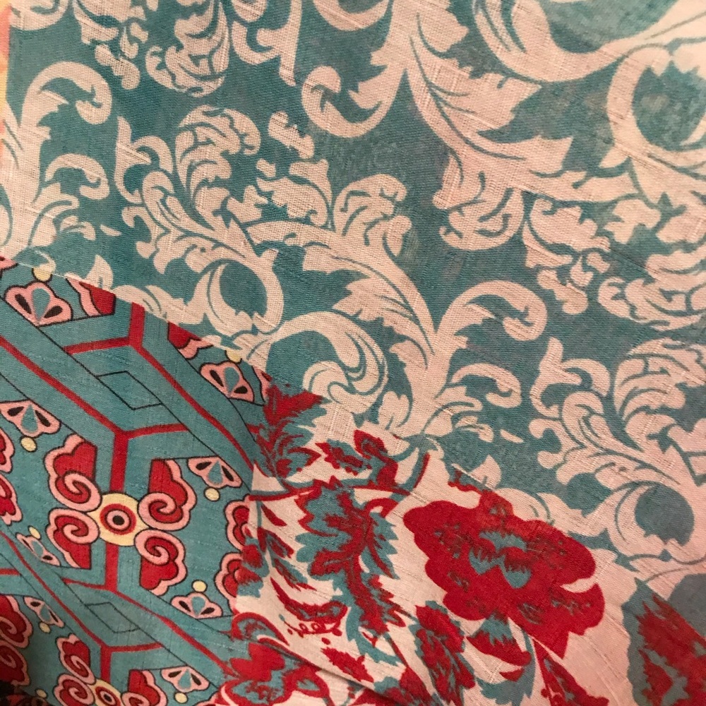 Mint Green Multicolored Kimono - Picture 6 of 8